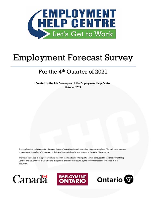 EHC Employment Forecast Survey Results for the 4th Quarter of 2021